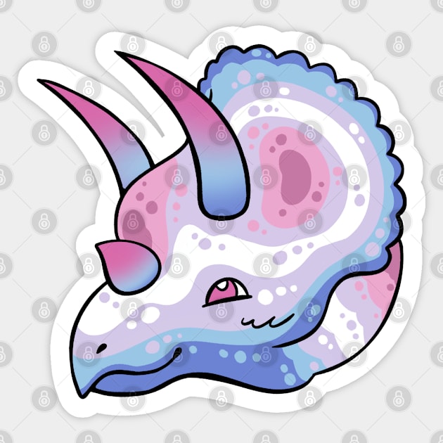 Pride Dinosaurs: Bigender Sticker by Pinkazoid